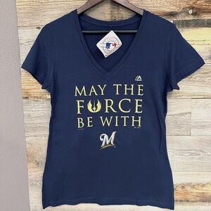 NWT 🆕 Brewers x Star Wars Tee, New (by Majestic), MLB